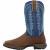 Durango Rebel by Saddle Brown Denim Blue Western Boot, SADDLE BROWN/DEMIN BLUE, M, Size 10 DDB0429